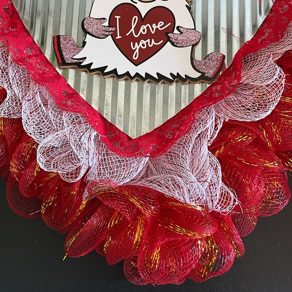 HANDMADE by ME HEART/GNOME  WREATH - Picture 3 of 5
